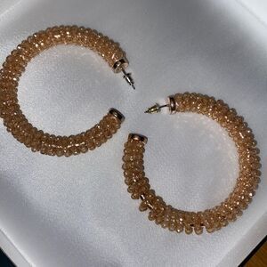 BAUBLEBAR
Danasia Beaded Hoop Earrings In Champagne